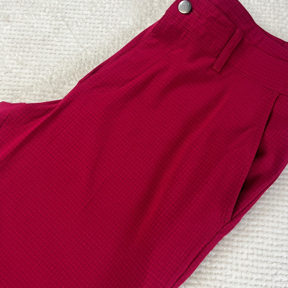 Adidas Heat.Rdy Mens Golf Shorts Red Micro Grid Pattern Size 32 Performance